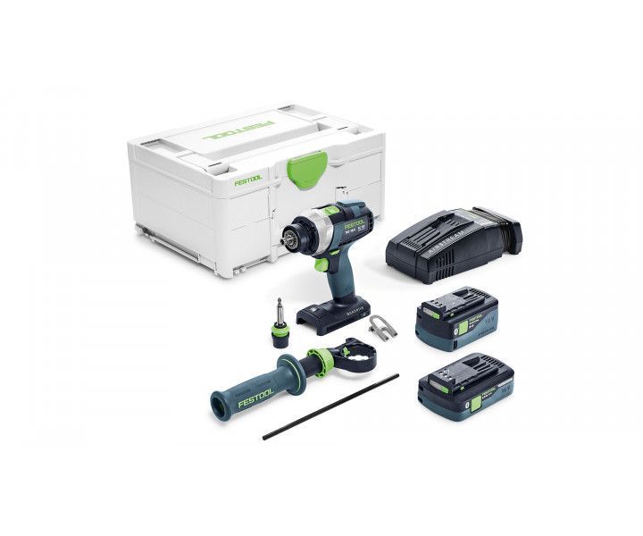 Фото Аккумуляторная дрель-шуруповёрт Festool QUADRIVE TDC 18/4 5,2/4,0 I-Plus-SCA в интернет-магазине ToolHaus.ru